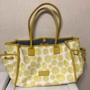 Summery flirty novel print o lemon by Dooney & Burke handbag